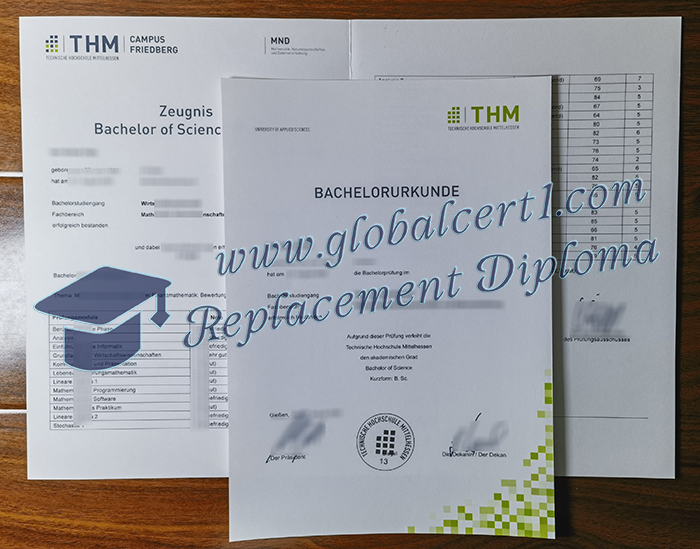Technische Hochschule Mittelhessen urkunde und zeugnis